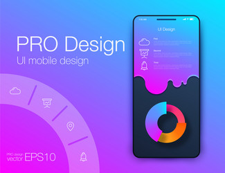 Analytics App UI - Charts & Graphs vector image