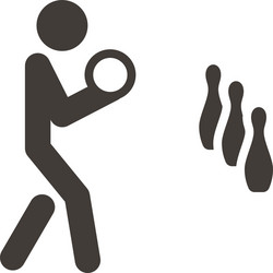 bowling icon vector