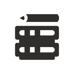 Database server edit icon vector