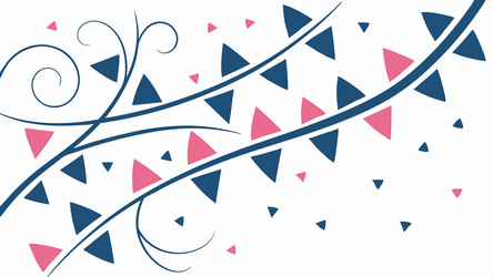 dynamic abstract swirls with triangular bunting vector image