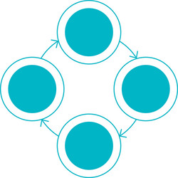 infographic element chart graph diagram with 4 vector image