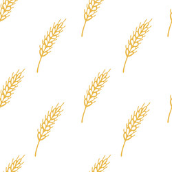 Simple texture with ears of wheat for wrapping vector