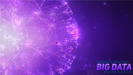 Data Network Space Visualization vector image