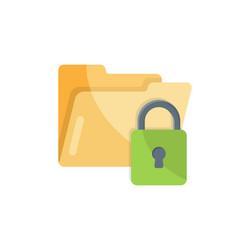 Files folder permission icon in flat style vector