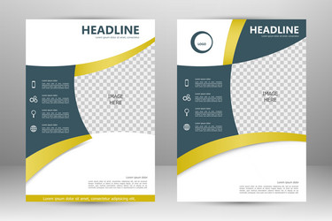 flyer template design vector