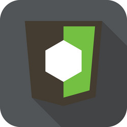 Icon web shield with shape symbol for node vector