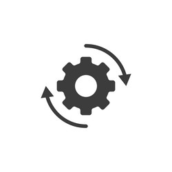 implementation line icon isolated on white vector image