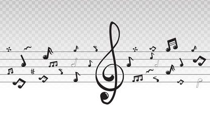 musical scale symbol or notes vector