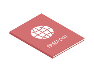 Passport Isometric Icon Vector Image