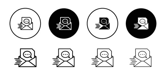 quick message icon set collection for web vector image