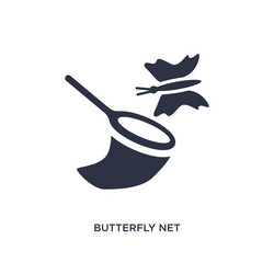 Butterfly catcher icon on white background simple Vector Image