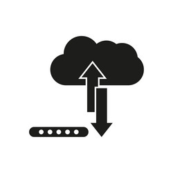 cloud backup storage icon server hosting vector image