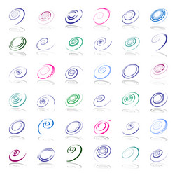 Dynamic Spiral Forms vector image
