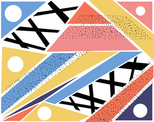 geometric shapes color print background pattern vector image