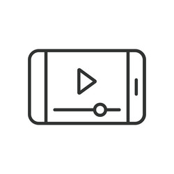 video editing apps in line design editor vector image