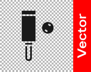 Black kettlebell icon isolated on transparent Vector Image
