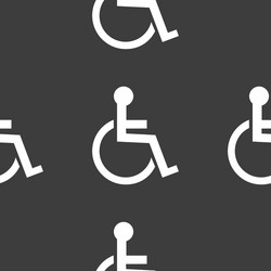 disabled web icon flat design seamless pattern vector image