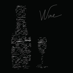 Elegant Wine Background with Script vector image