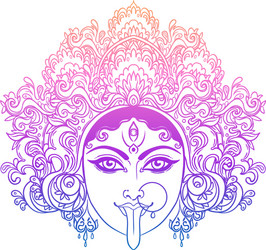 Kali Goddess Portrait Vector Image