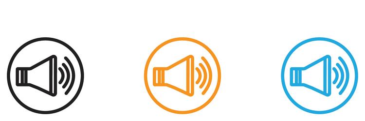 speaker icon logo set collection for web app ui vector image