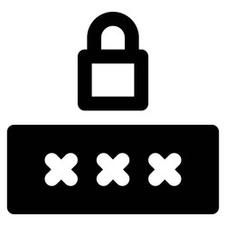 a unique character for device privacy password vector image