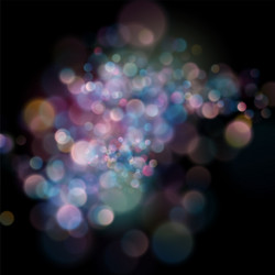 abstract defocused circular color bokeh on dark vector image