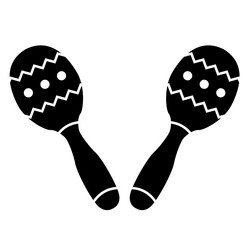 Maracas icon on white background musical vector