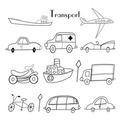 Diverse Transportation Icons Vector Image