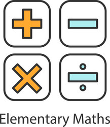 maths symbols color icon vector