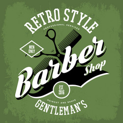 Vintage Barber Shop Sign Vector Image