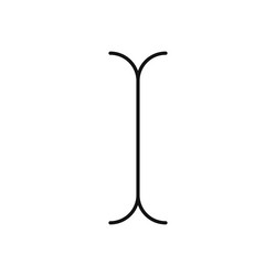 cursor text icon simple thin line vector image