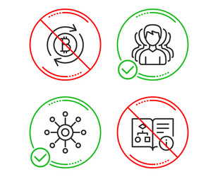 group refresh bitcoin and multichannel icons set vector image