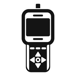 remote control device with screen displaying vector image