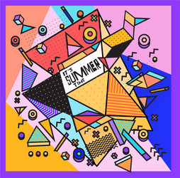 Triangle geometric forms for summer design event vector