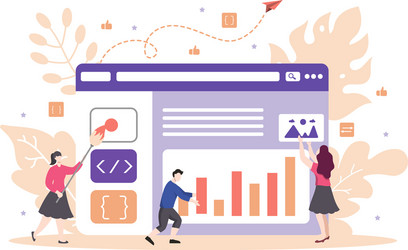 web development flat for websites programming vector image