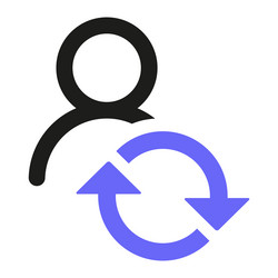 Account switch person change icon exchange vector