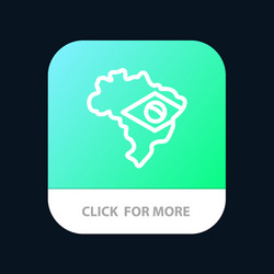 map flag brazil mobile app button android and ios vector image