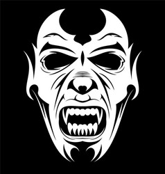 Vampire - black and white Royalty Free Vector Image