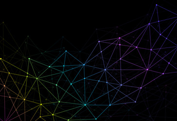 abstract polygonal background and connecting dots vector image