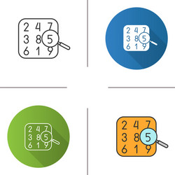 Number theory icon vector