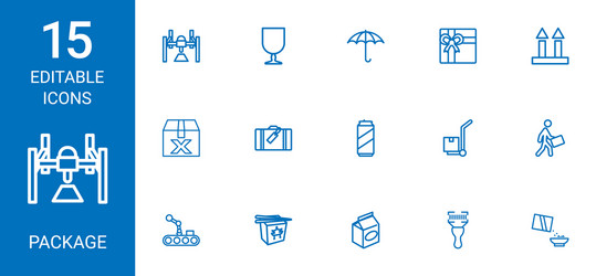 Package icons vector