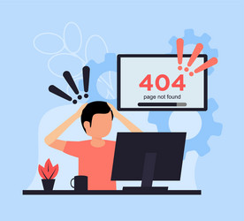 404 error not found page concept vector image