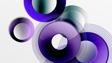 abstract composition of overlapping circles vector image