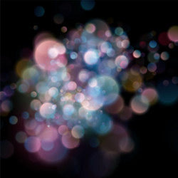 abstract defocused circular color bokeh on dark vector image