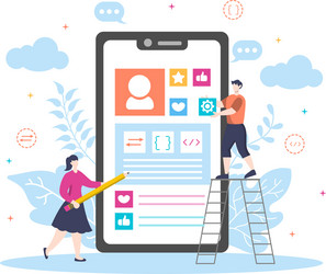 web development flat for websites programming vector image