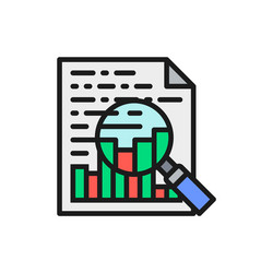 charts and graphs document with statistic vector image