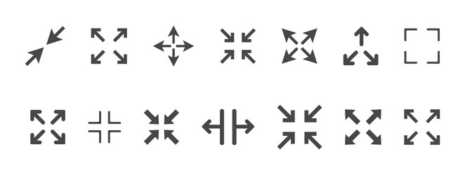 full screen icon interface menu cursor bitton vector image