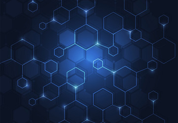 molecule structure abstract tech background vector image