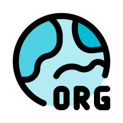 Org domain name system used on internet vector