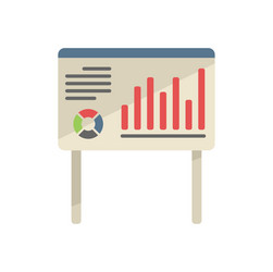 Report audit icon flat business document vector